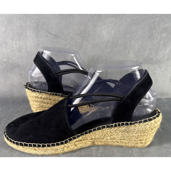 Toni Pons Women's Black Velvet Laceless Espadrilles Shoes Size 40 US 9 - Picture 3 of 13
